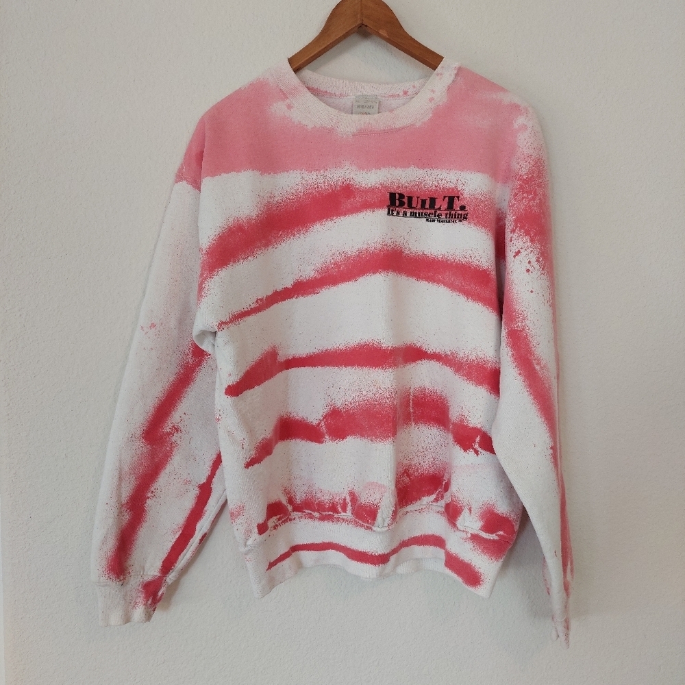 Vintage Fruit of‎ the Loom Muscle Sweatshirt Tie Dye Size XL - Picture 2 of 10